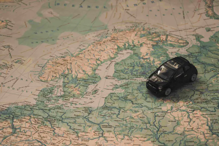 car and map